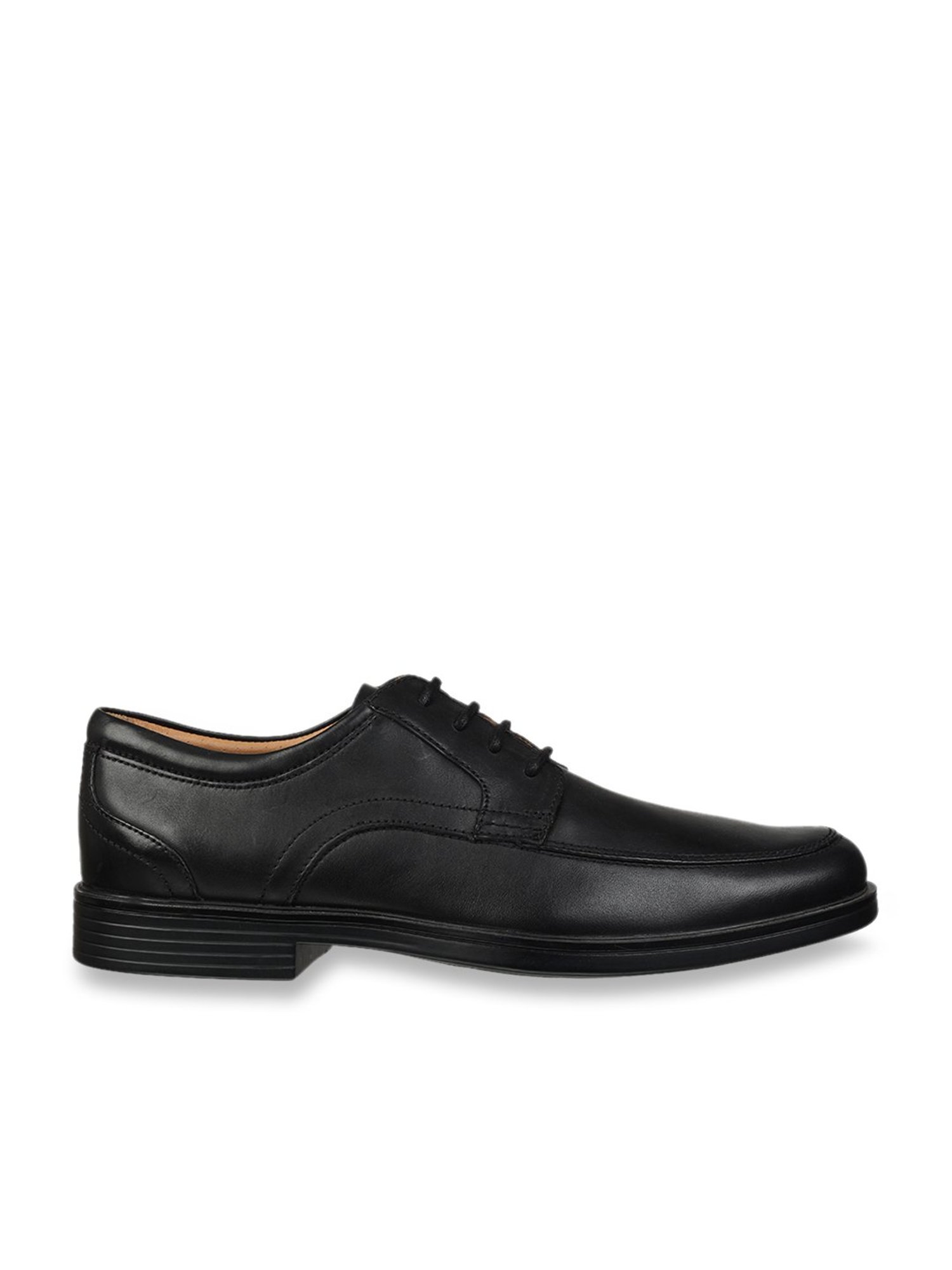 Clarks UN Aldric Park Black Derby Shoes