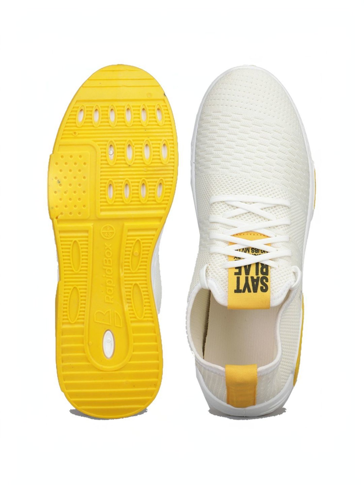 Rapid Box Men's Beige Running Shoes