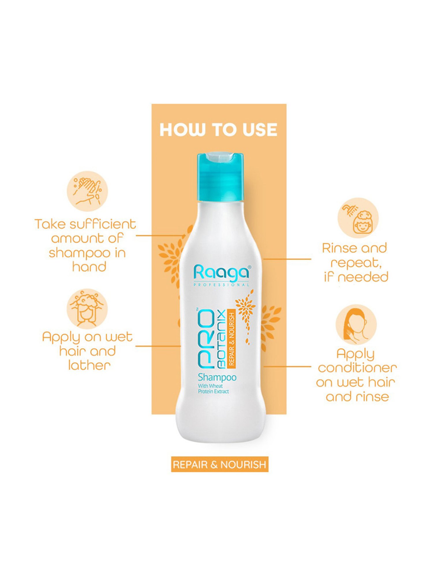 Raaga Professional Pro Botanix Repair & Nourish Shampoo - 200 ml