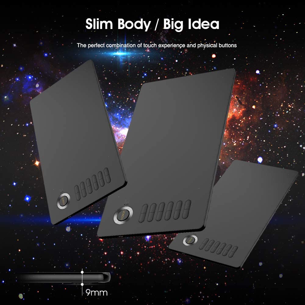 Graphics Drawing Tablet VEIKK A15 10x6 inch Graphic Pen Tablet with Battery-Free Passive Stylus and 12 Shortcut Keys