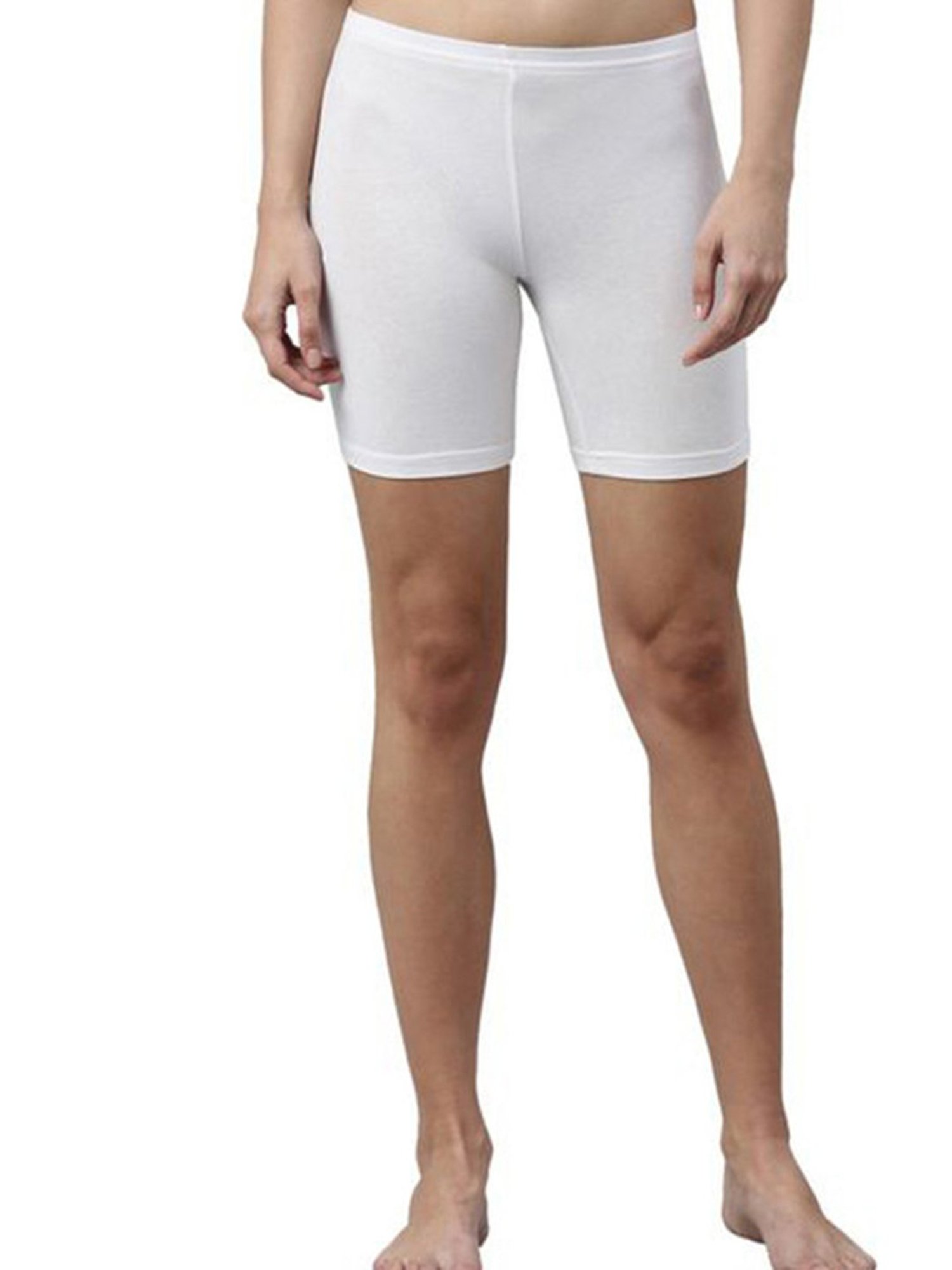 SELVIA White Sports Shorts