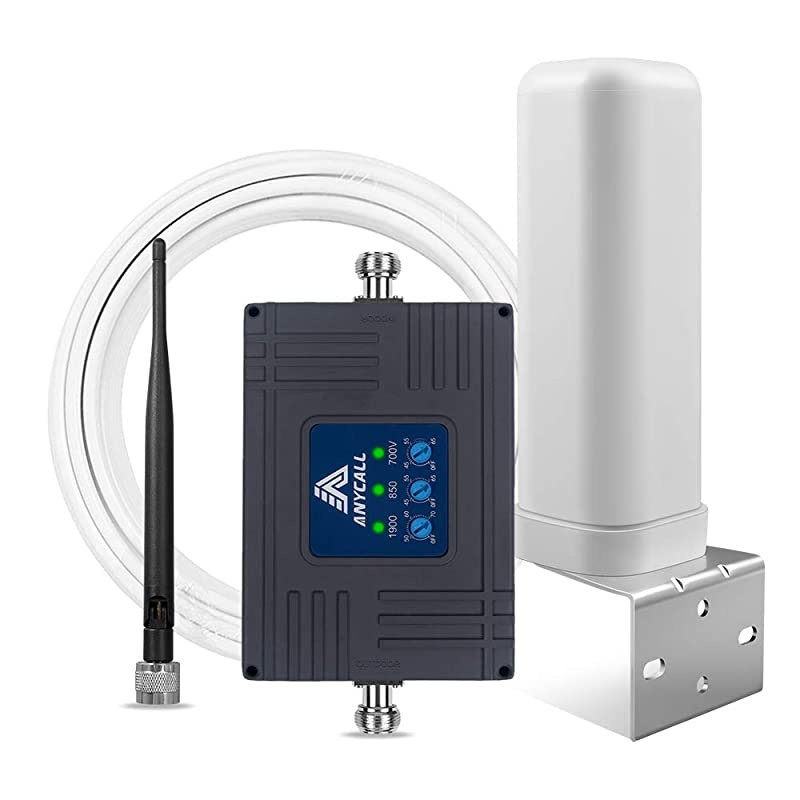 LTE ATT TMobile 65dB 700MHz Cell Phone Signal Booster for Home and Office Band 1217 FDD LTE Mobile Phone Signal Amplifier Including 45 Feet RG58 Cable Repeater Full Kit