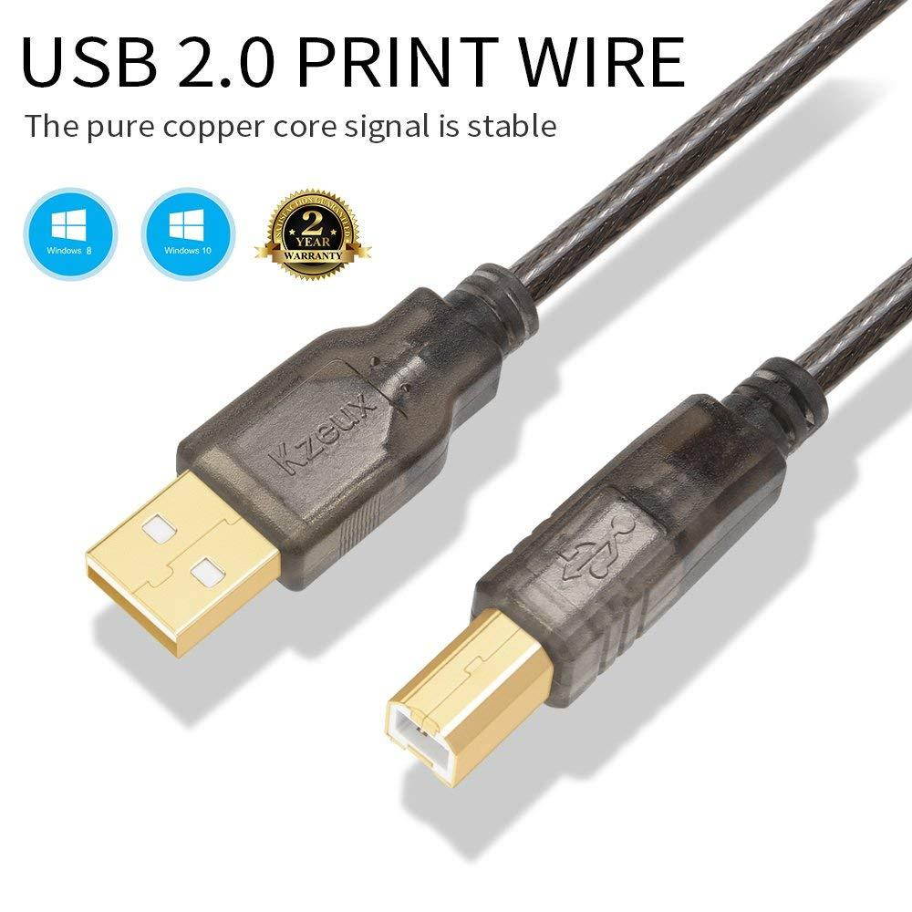 Printer USB Cable 20 Feet USB 2.0 Type A Male to B Male Cord for HP, Canon, Epson, Dell, Samsung etc