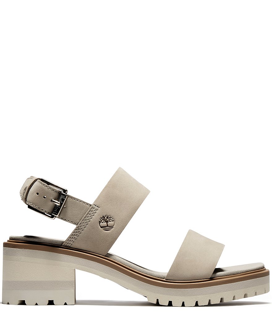 Timberland Violet Marsh Suede Banded Block Heel Sandals
