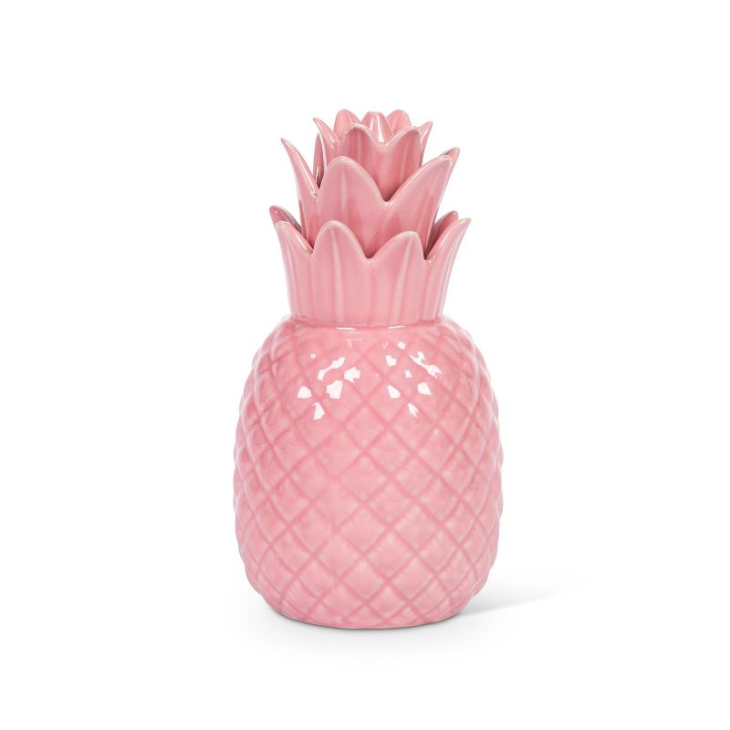 Lone Elm Studios Set of 3 7.5-inch Tall Ceramic Pineapple D'ecor