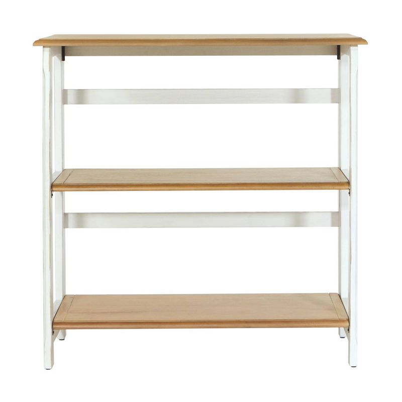 32.25" 3 Medford Shelf Bookshelf Distressed White - OSP Home Furnishings
