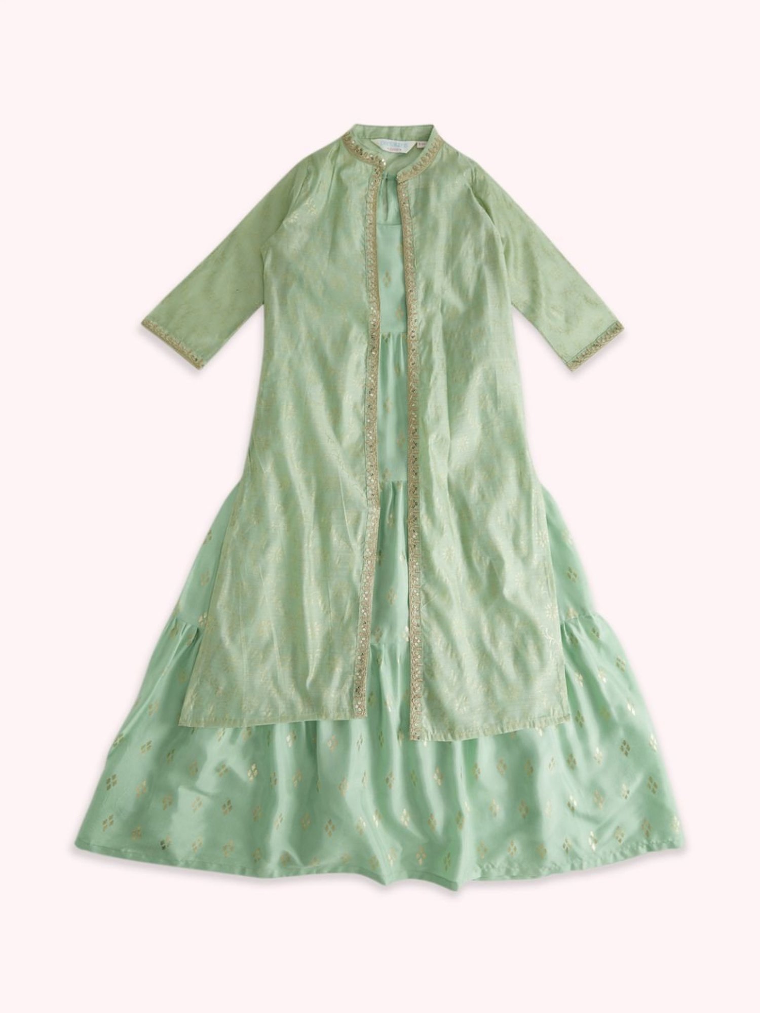 Akkriti by Pantaloons Kids Mint Green Printed Dress