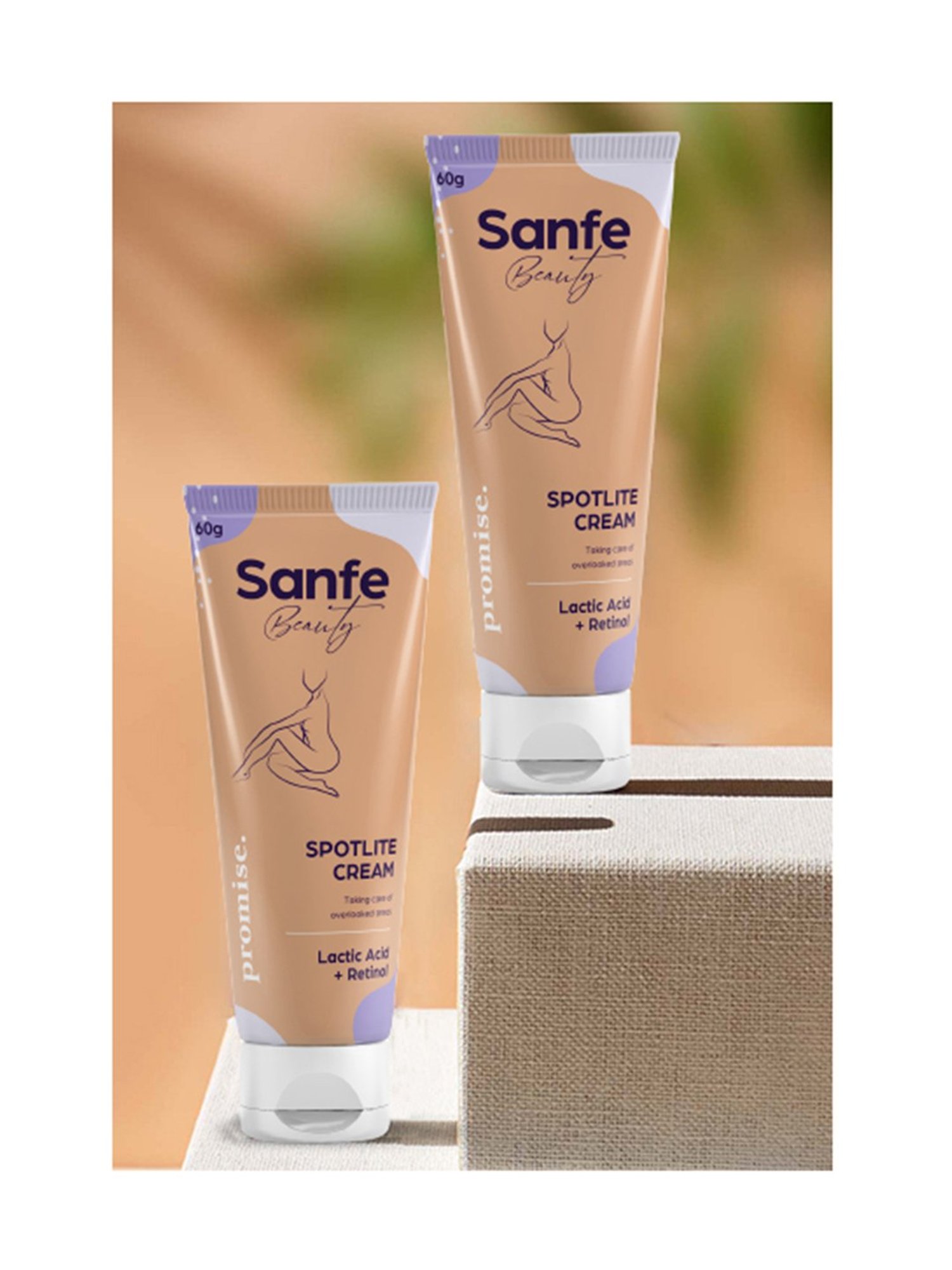 Sanfe Spotlite Lactic Acid and Retinol Body Cream - 60 gm