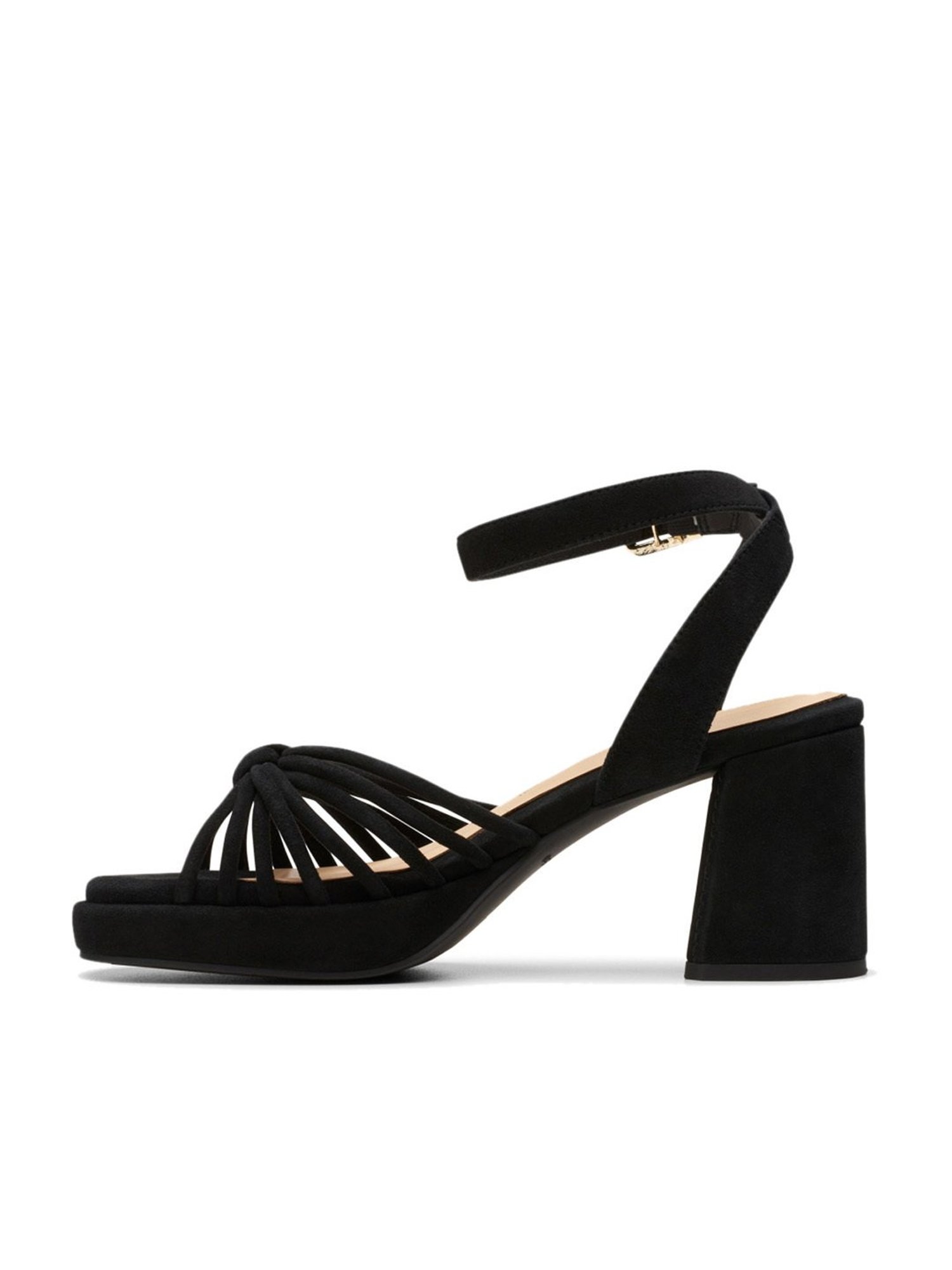 Clarks Women's Ritzy75 Faye Black Ankle Strap Sandals