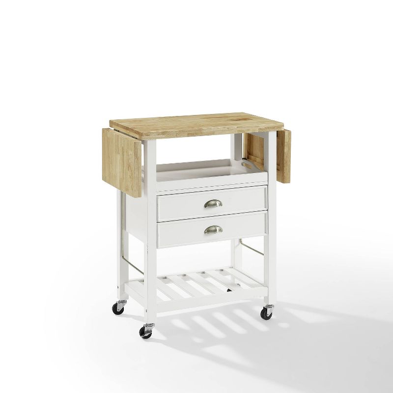 Bristol Double Drop Leaf Kitchen Cart White - Crosley
