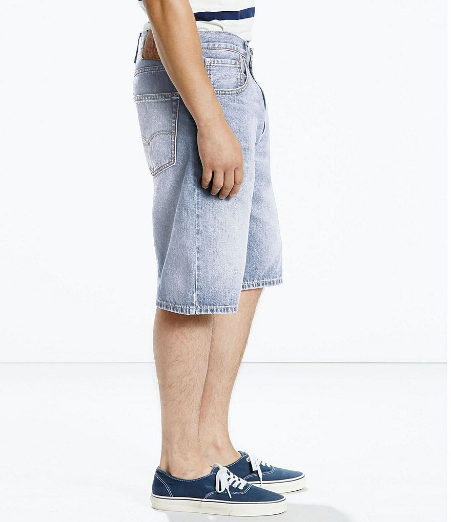 Roundtree & Yorke Big and Tall Performance 9#double; and 11#double; Inseam Flat Front Herringbone Print Shorts