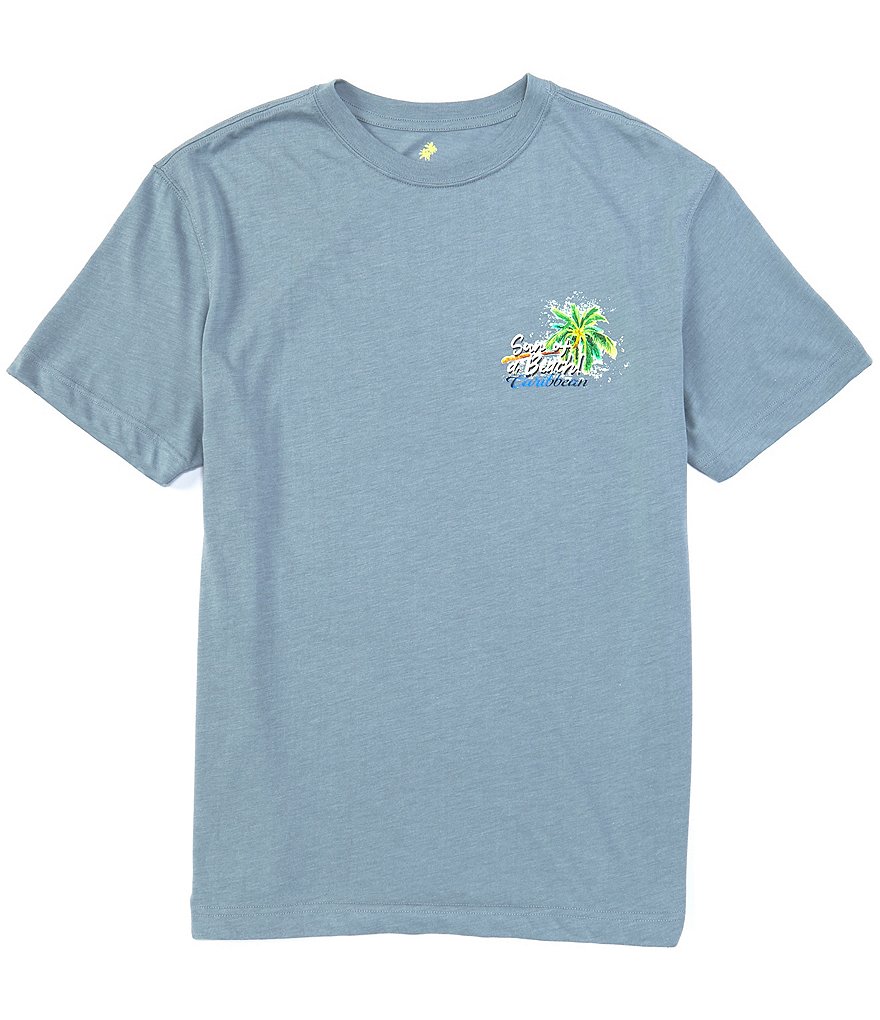 Caribbean Big & Tall Sun Burn Short-Sleeve Screen Print Tee