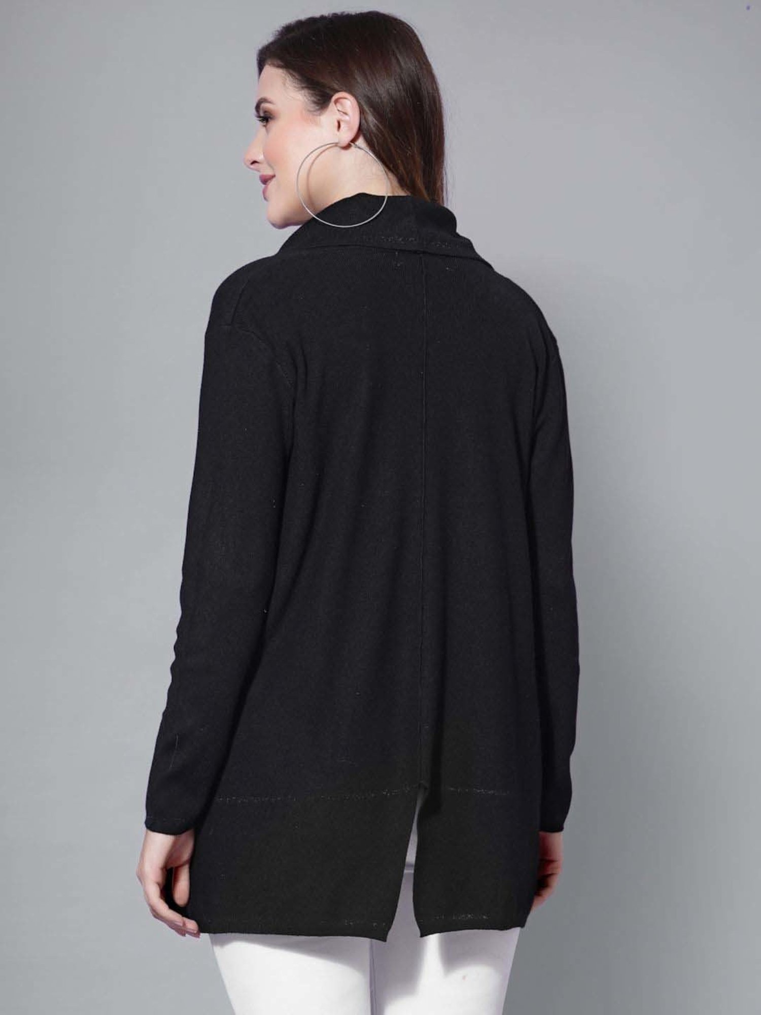 Mafadeny Black Plain Shrug