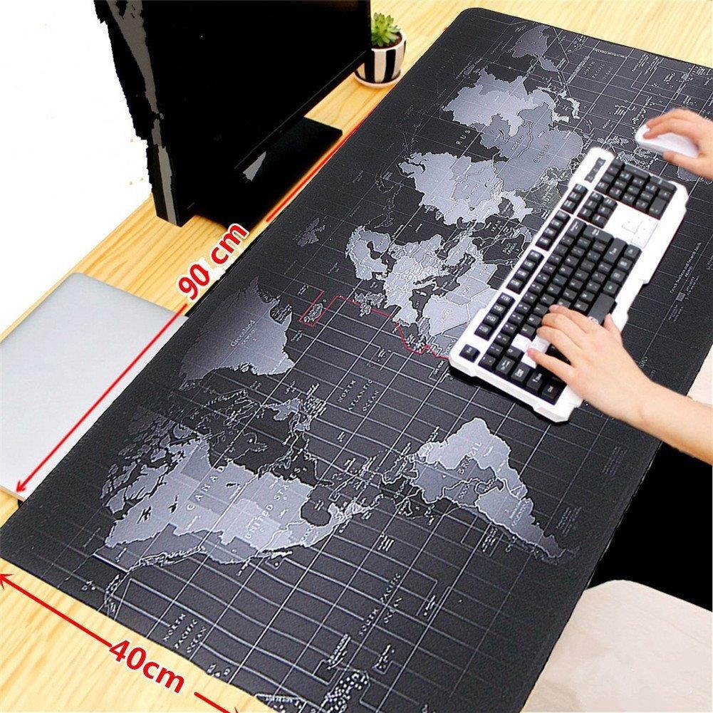 GS Large Size Mouse Pad 900x400x2mm World Map Speed Game Keyboard Mouse Pad Mat Non-slip Laptop Gaming Mousepad Table Mat