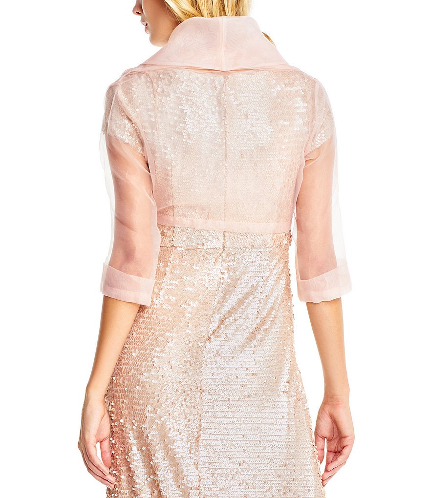 Cejon Metallic Crocheted Fringe Metallic Evening Wrap