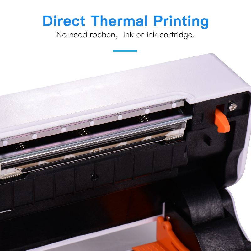 Aibecy Direct Thermal Label Printer Desktop 4x6 Shipping Label Printer USB + BT High Speed Label Maker Sticker 40-120mm Paper Width for Shipping Postage Express Barcodes Mailing Labels Compatible with