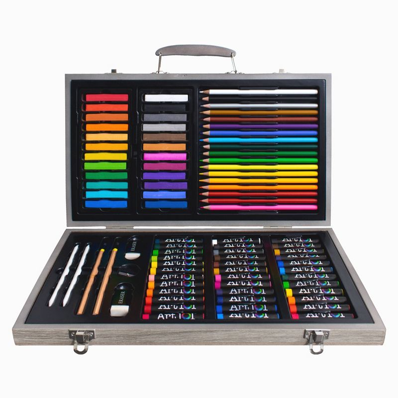 111pc Drawing, Sketching & Doodling Art Set in Wood Case - Art 101