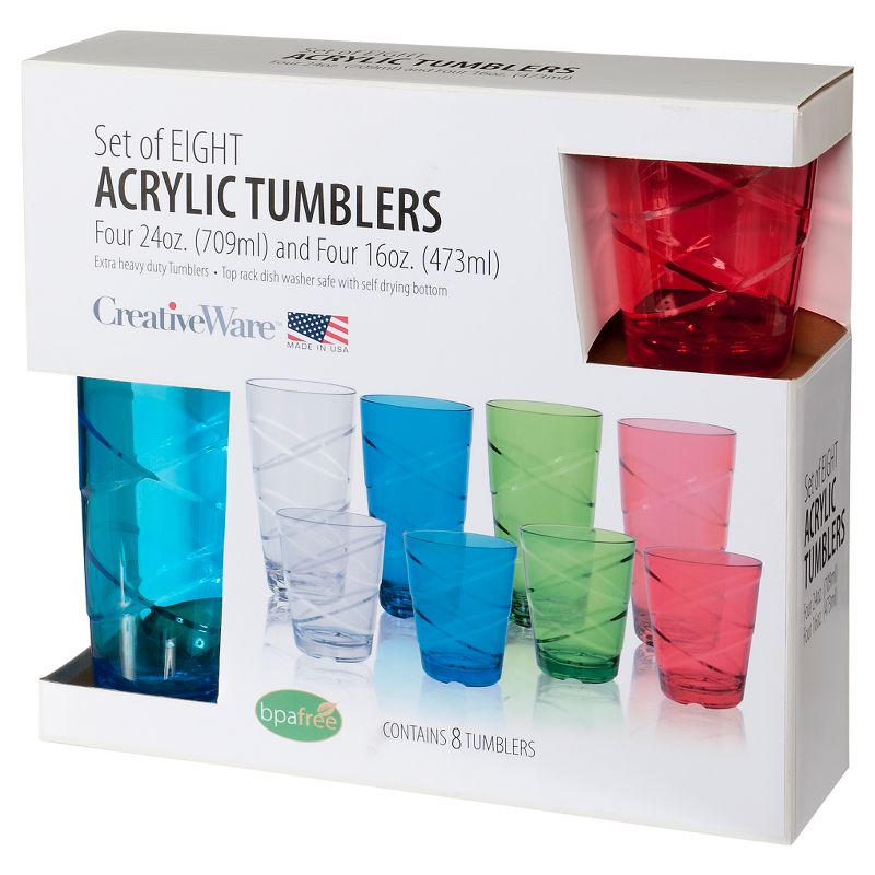 4pk Embossed Glass Drinkware Tall - Hearth & Hand™ with Magnolia