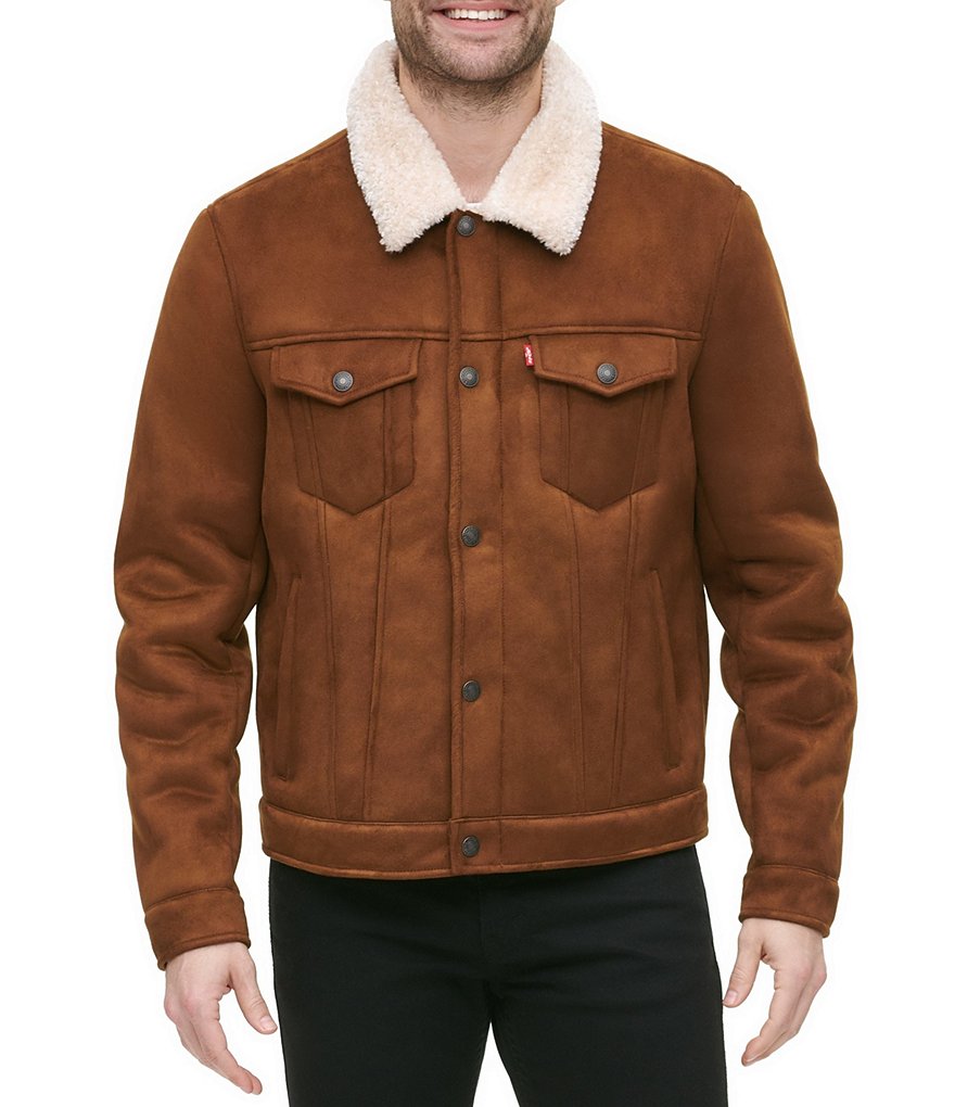 Levi's&reg; Sherpa Faux Shearling Zip Front Trucker Jacket