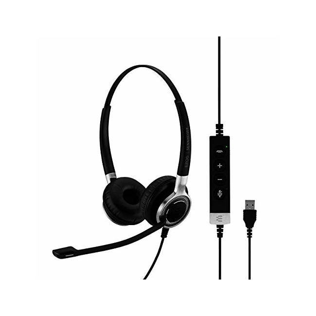Sennheiser SC 660 ANC USB (508311) - Double-Sided (Binaural) Business Headset | for Skype for Business | with HD Sound, Active Noise Cancellation Microphone, & USB Connector (Black)
