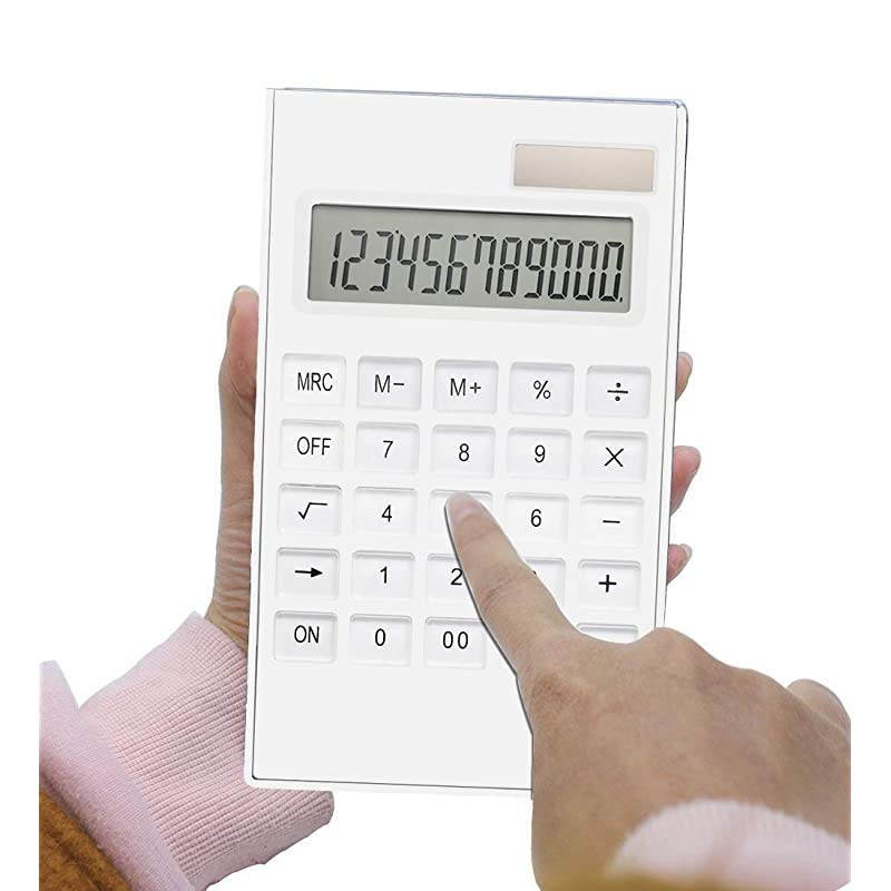 Office Calculator, 10-Digit Dual Power Business Handheld Desktop Calculator for Office Student (New Black,Pack of 2)