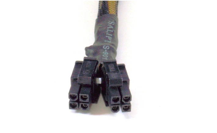 AYA 6" 8-Pin EPS Female Cable Adapter from P4 ATX 4-Pin Male with Black Sleeves 18AWG - AYA-8EPS-ATX4