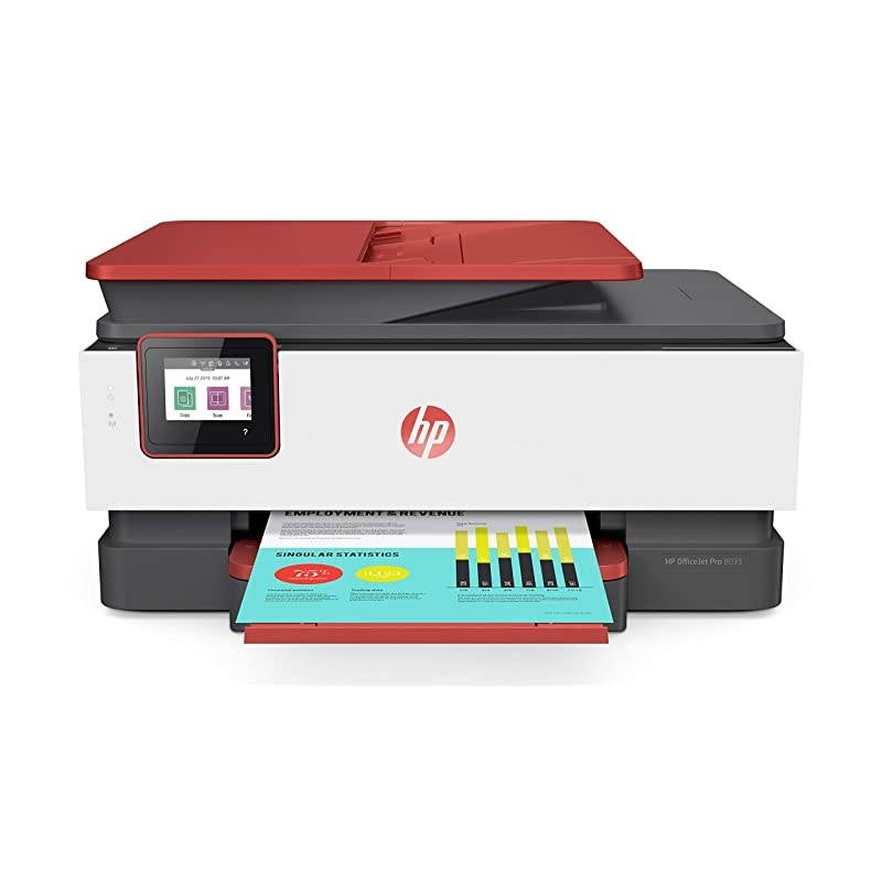 OfficeJet Pro 8035 All-in-One Wireless Printer - Includes 8 Months of Ink,  Instant Ink, Works with Alexa - Coral (4KJ65A)