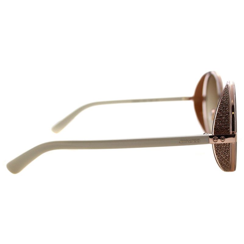 Jimmy Choo Andie/N/S 1KH Womens Round Sunglasses Gold Glitter 54mm