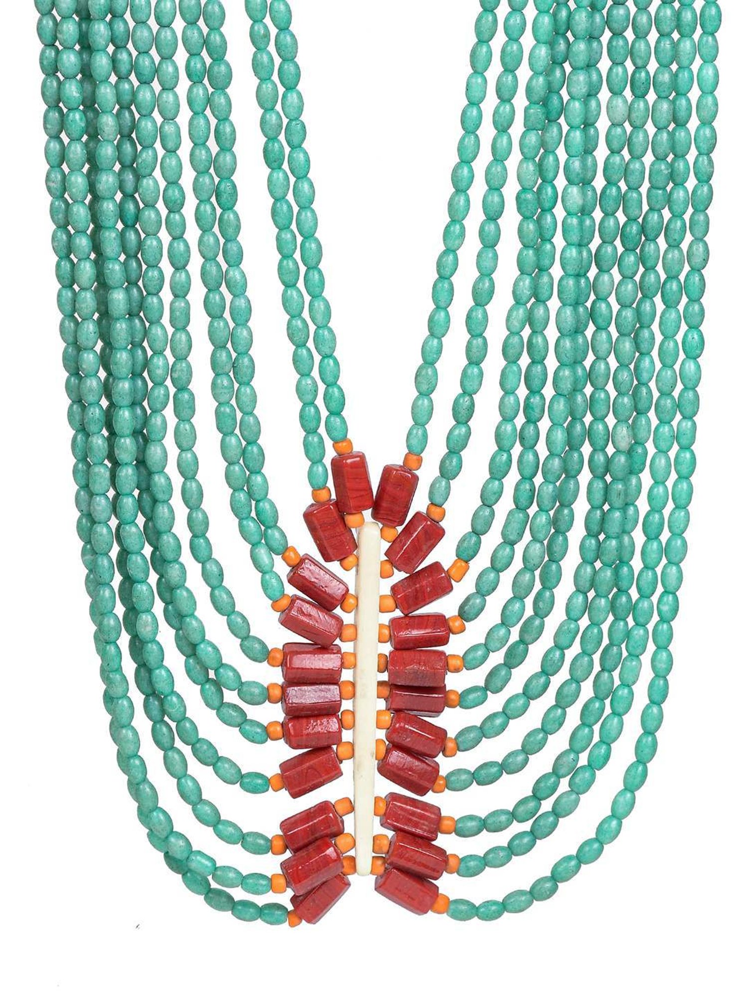 Imli Street Multicolor Vintage Naga Beaded Tribal Necklace