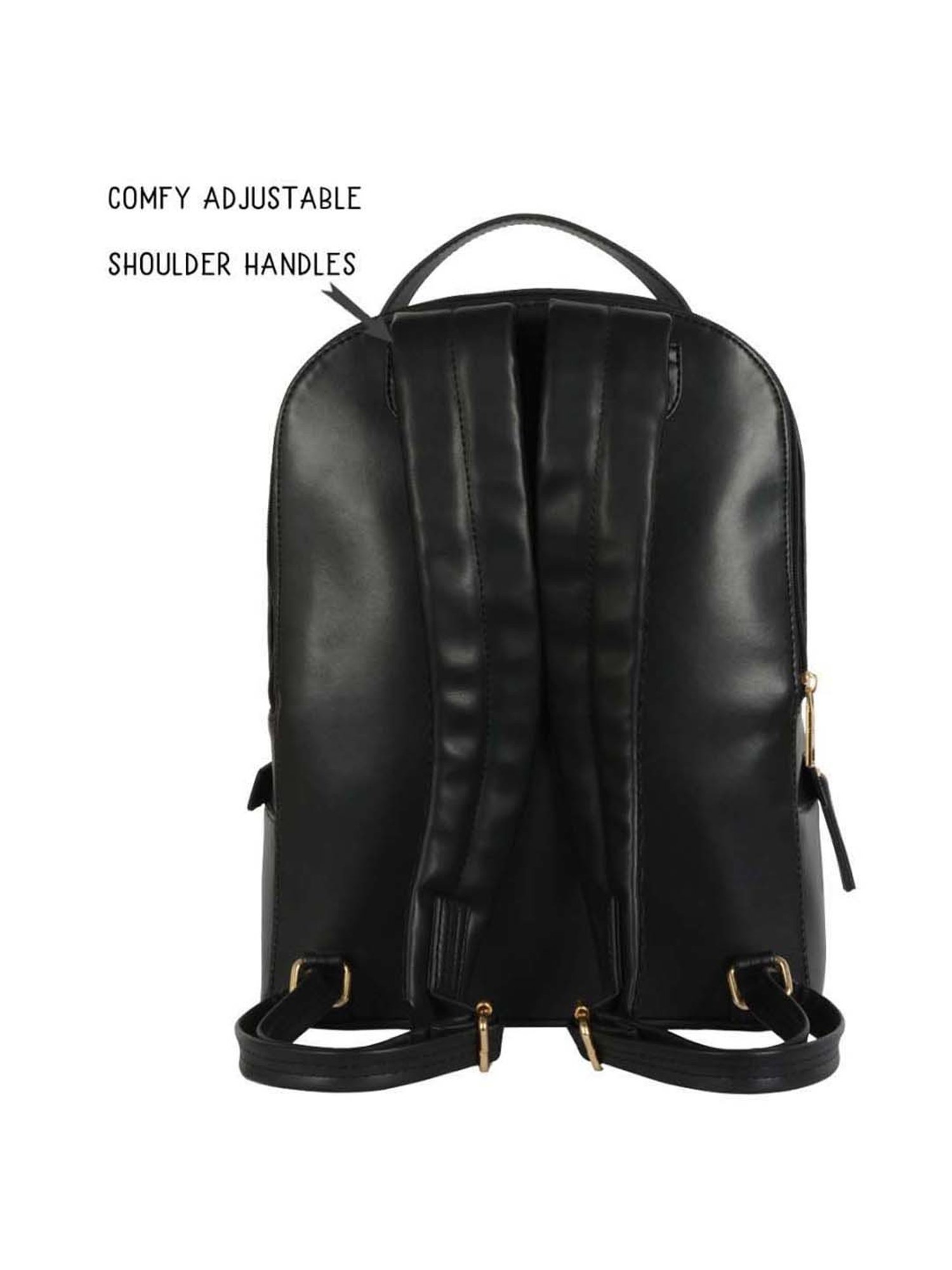 Baggit Black Solid Medium Backpack