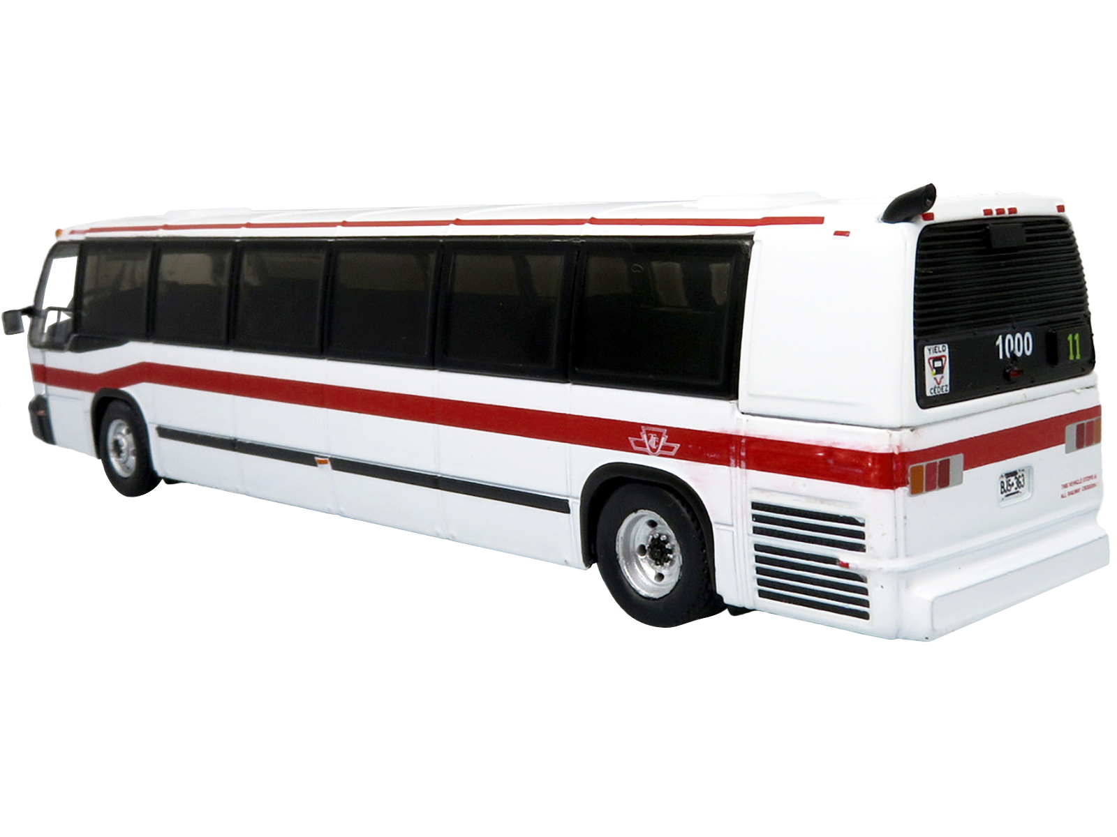 MCI Classic City Bus Plain White "Vintage Bus & Motorcoach Collection" 1/87 Diecast Model by Iconic Replicas