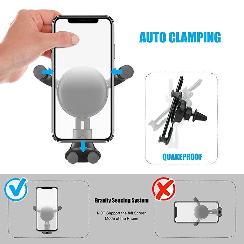 car Charger MountAdjustable BracketGravity SystemFast ChargingCompatible with iPhone Xs MaxXSXXR 8 Plus 8 Samsung Galaxy Fold S9 S9+ S8 S8+ S7 Edge S7 S6 Edge+