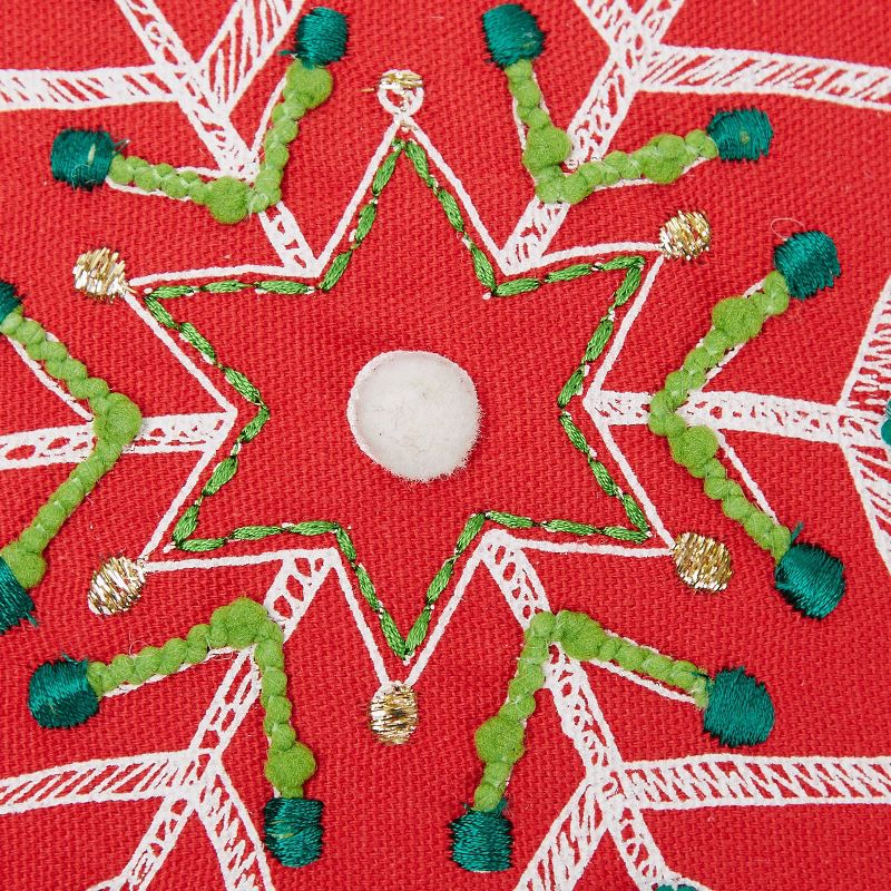 Primative Snowflake Square Throw Pillow - Pillow Perfect