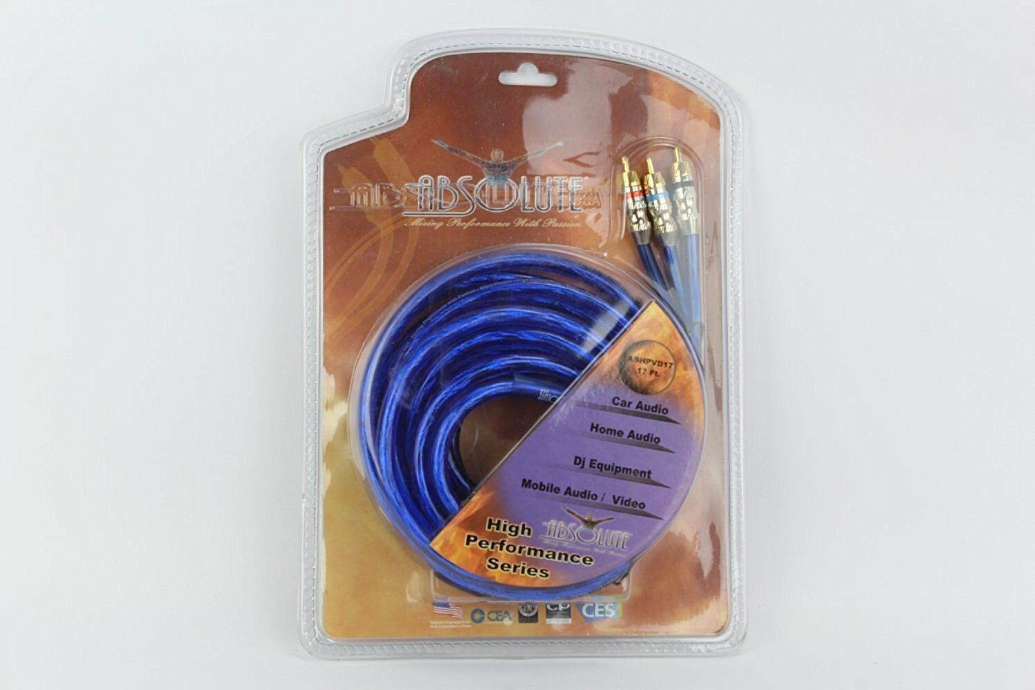 Absolute USA ABHPVD 17 17-Feet High Performance Video and Audio RCA Interconnect