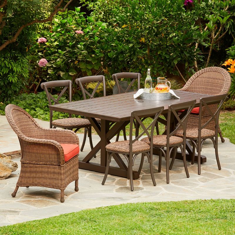 9pc Hacienda Heights Dining Set - Royal Garden
