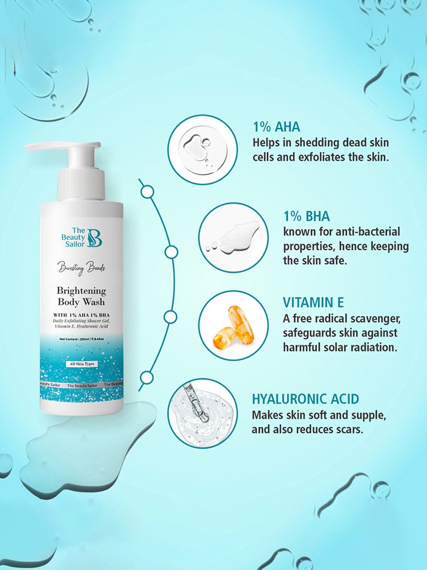 The Beauty Sailor Bursting Beads Brightening Body Wash - 250 ml