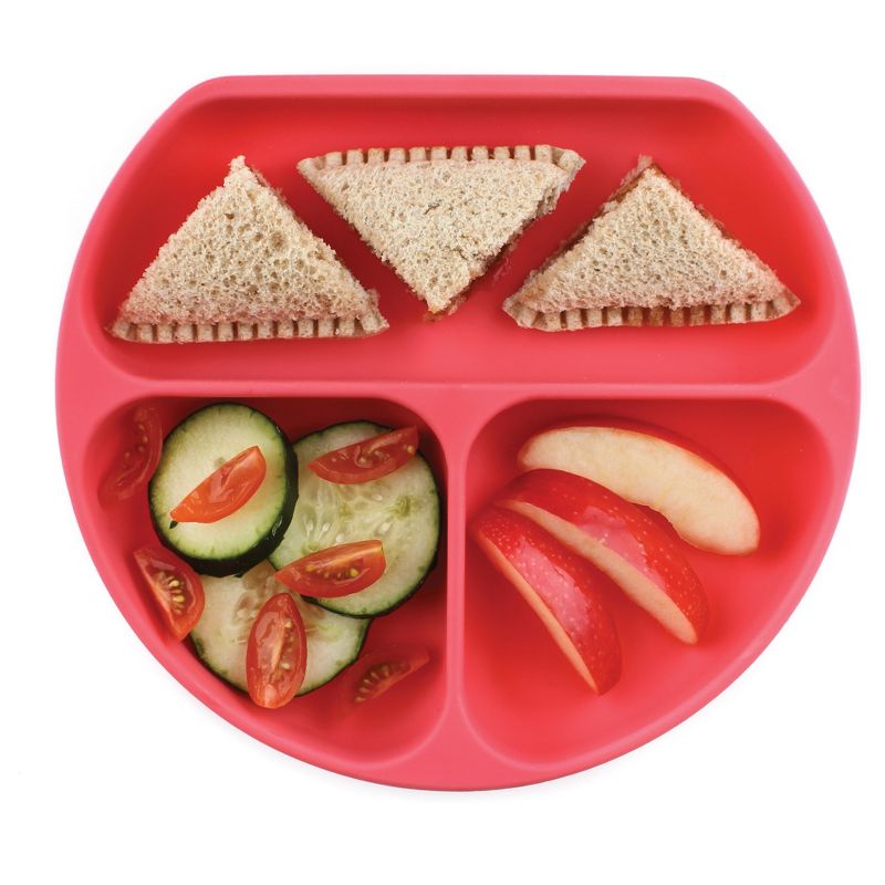 Bumkins Silicone Grip Dish - Red
