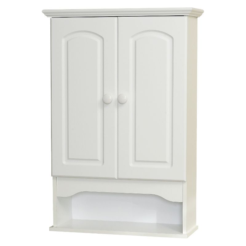 Classic Hartford White Wall Cabinet White Wood - Zenna Home
