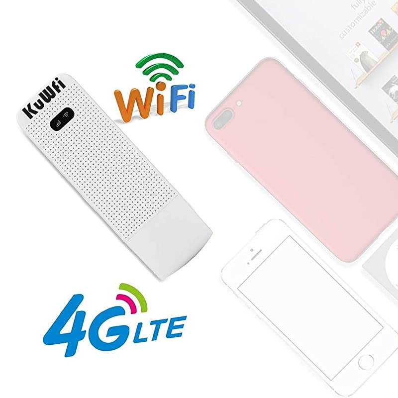 4G WiFi Modem LTE Mobile Hotspot USB Dongle Mini Router Support SIM Card 4G/3G +Wi-Fi Wireless Access Provide for Car or Bus (not Including SIM Card) for USA/CA/Mexico