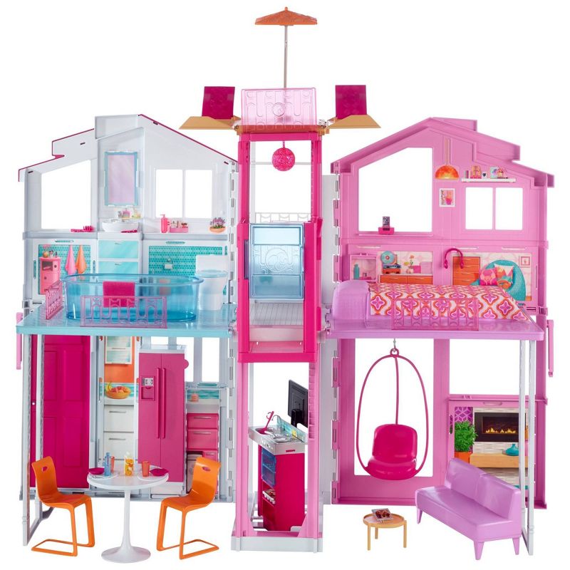 Barbie 3-Story House with Pop-Up Umbrella!
