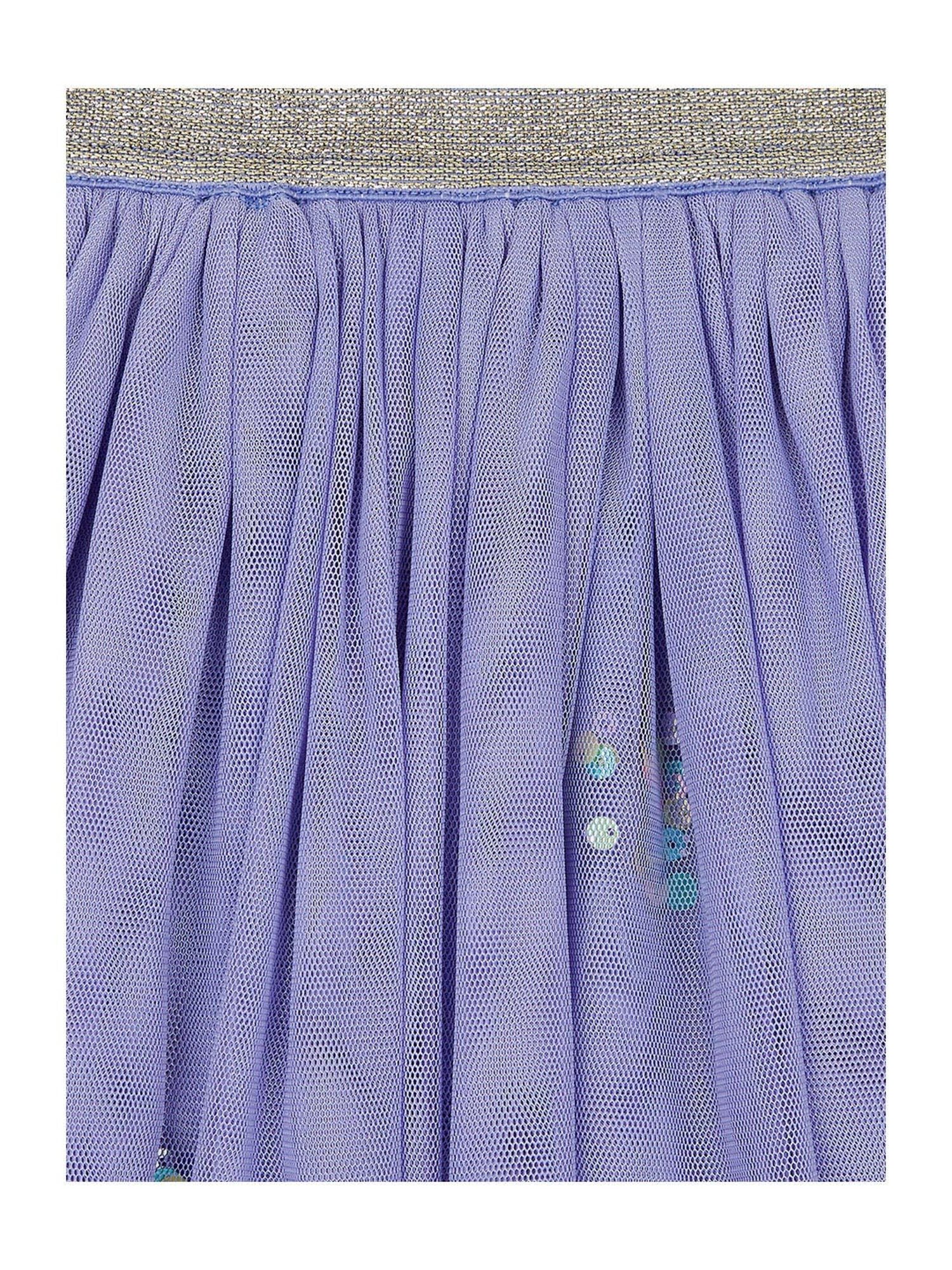 MINIKLUB Kids Blue Cotton Embellished Skirt