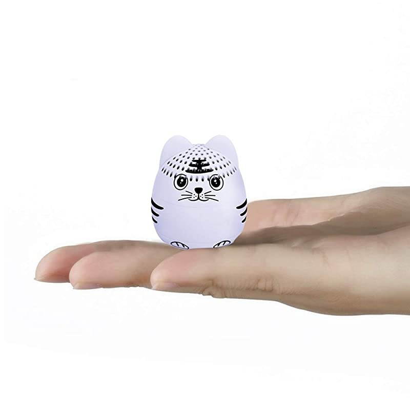 Small Bluetooth Speaker Mini Size but Great Sound QualityPhoto Selfie Button amp Answer Phone CallsBTS0011A White Tiger