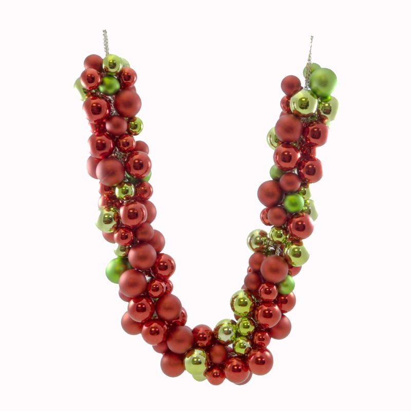 Christmas Red/Green Ball Garland Decoration Wreath Tree  -  Banners And Garlands