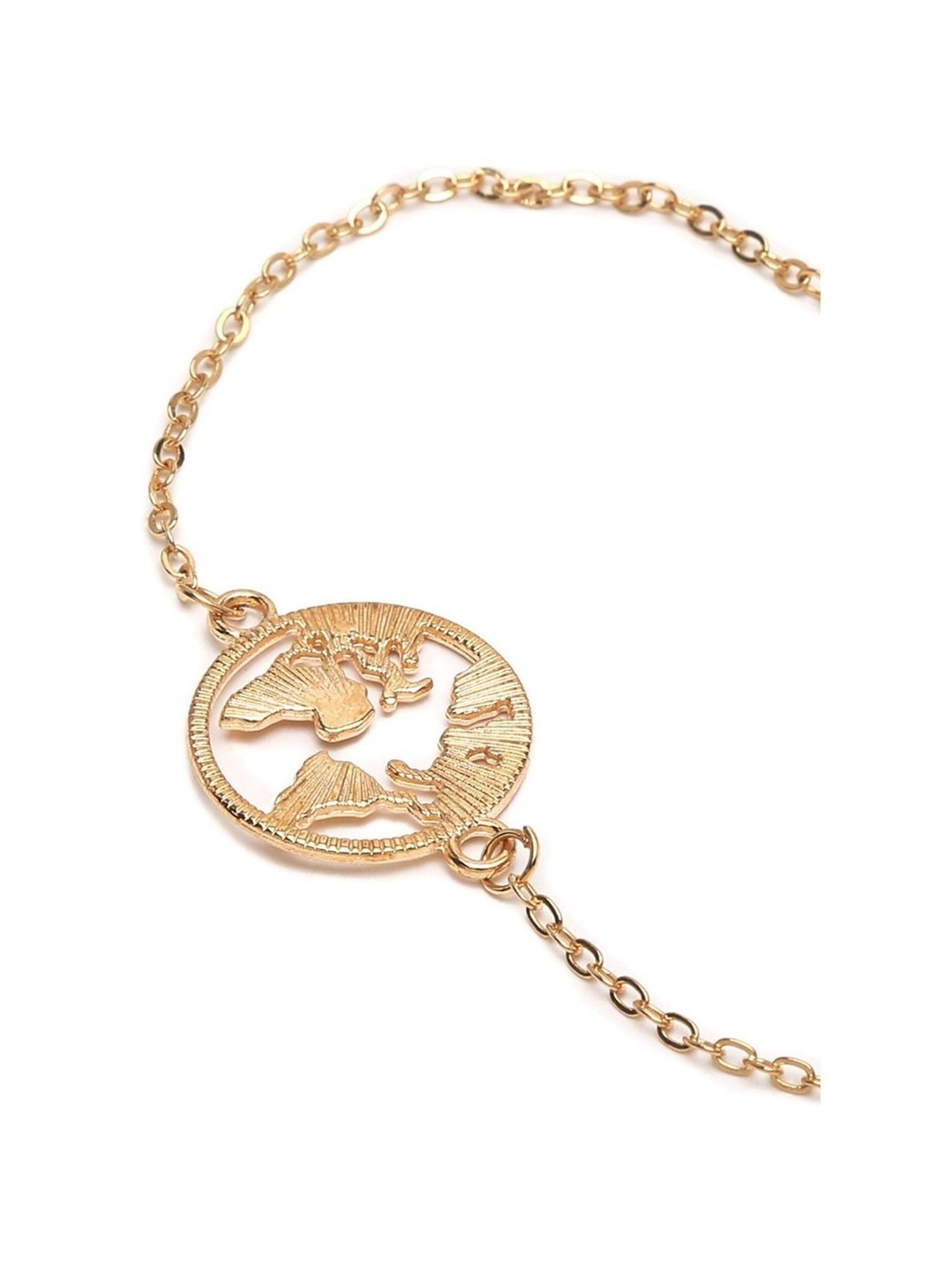 YouBella Women Gold-Toned Gold-Plated Flexible fit Bracelet