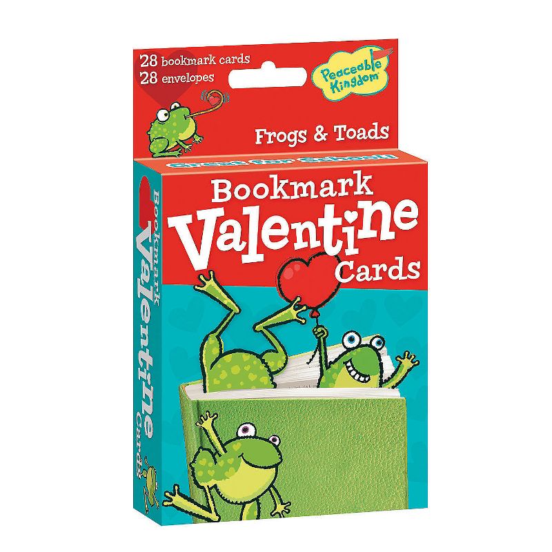 MindWare Pop-Out Frog Bookmark Valentines - 28 Cards, 28 Envelopes