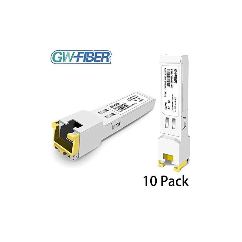 to rj45, 10PCS Copper Module GLC-T SFP-GE-T 10/100/1000Mbps Copper 100m Gigabit Transceive Compatible with Cisco and Other Open Switch