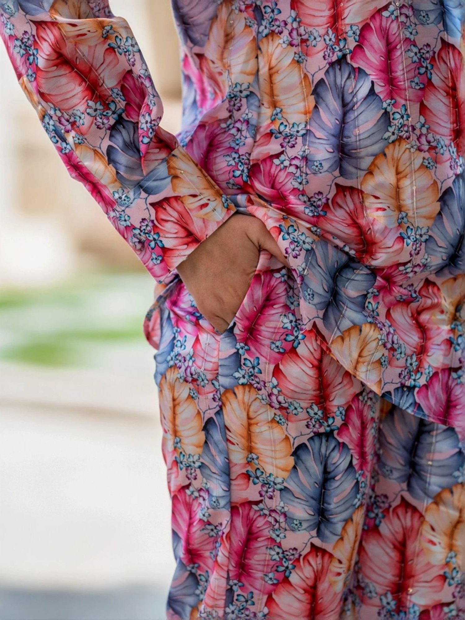 HOUSE OF JAMOTI Multicolored Printed Tunic Palazzo Set