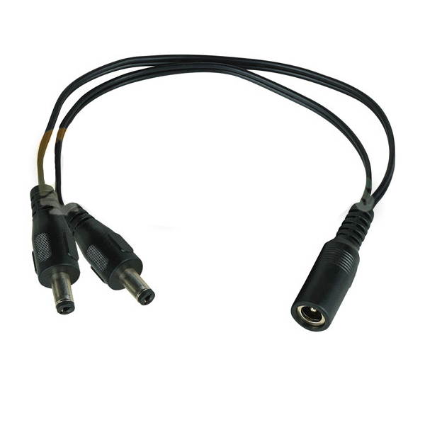 LTS LTA2005 1 Female to 2 Male Security Camera Pigtail Cable Power Connector Splitter DC