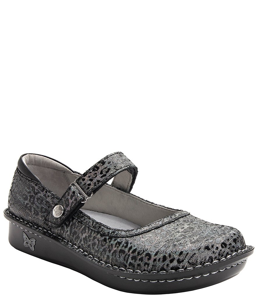 Alegria Belle Leopard Printed Leather Mary Janes