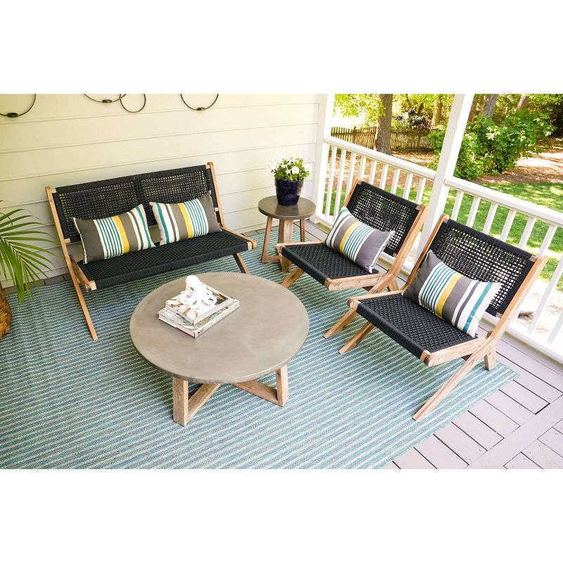 Athens 4pc Patio Seating Set - Gray - Leisure Made